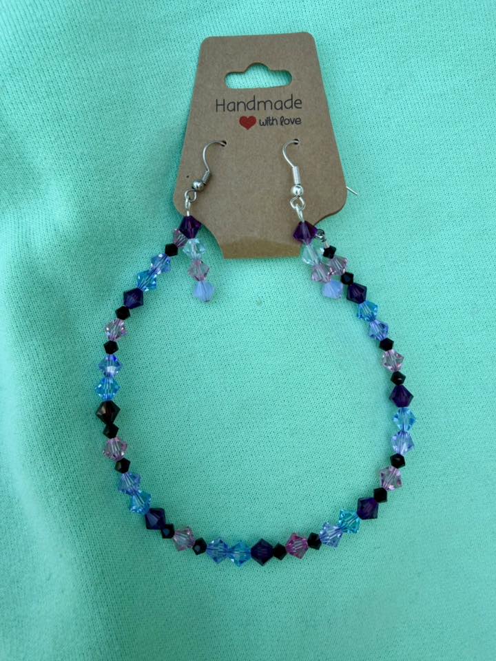 Swarovski Crystal Bracelet & Earring Set