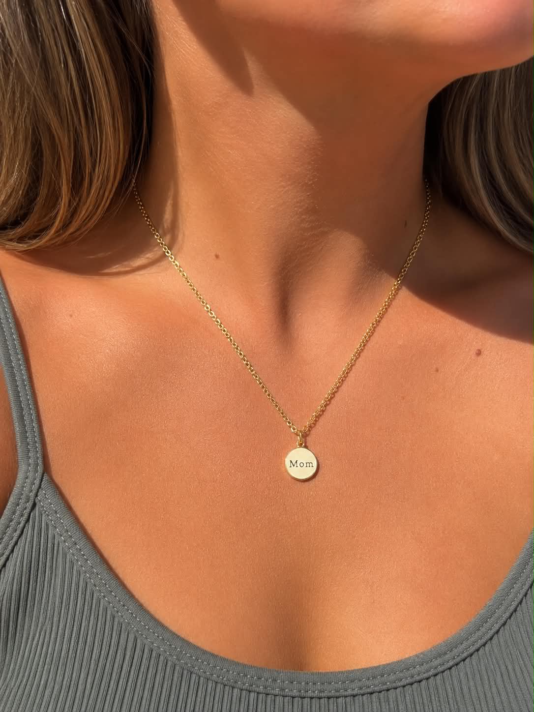 Handmade Necklace | Mom Disc