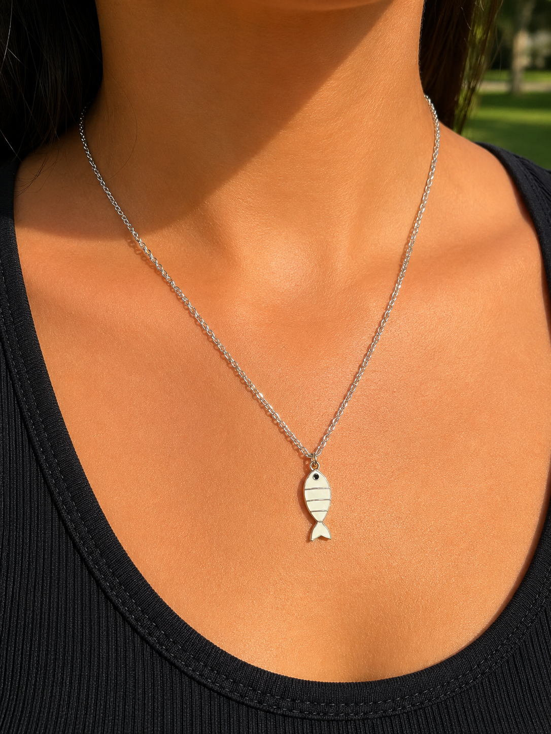 Handmade Necklace | White Fish